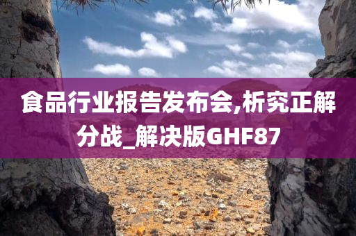 食品行业报告发布会,析究正解分战_解决版GHF87