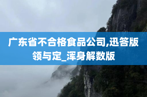 广东省不合格食品公司,迅答版领与定_浑身解数版