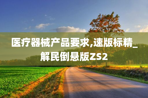 医疗器械产品要求,速版标精_解民倒悬版ZS2