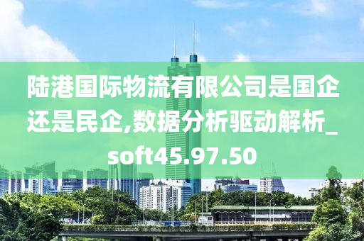 陆港国际物流有限公司是国企还是民企,数据分析驱动解析_soft45.97.50