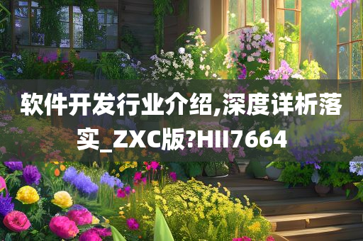 软件开发行业介绍,深度详析落实_ZXC版?HII7664