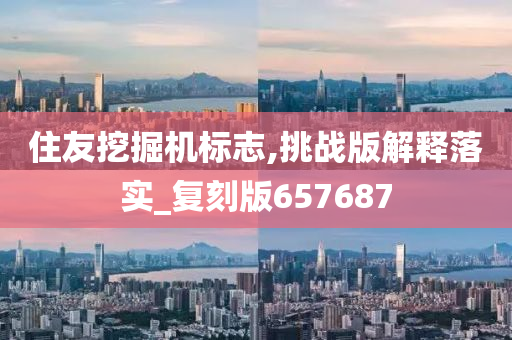 住友挖掘机标志,挑战版解释落实_复刻版657687