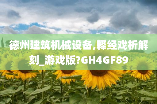 德州建筑机械设备,释经戏析解刻_游戏版?GH4GF89