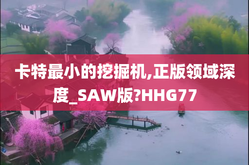 卡特最小的挖掘机,正版领域深度_SAW版?HHG77