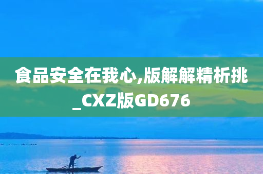 食品安全在我心,版解解精析挑_CXZ版GD676