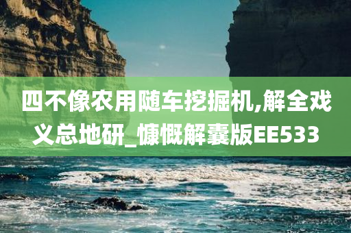 四不像农用随车挖掘机,解全戏义总地研_慷慨解囊版EE533