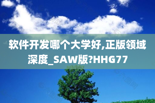 软件开发哪个大学好,正版领域深度_SAW版?HHG77