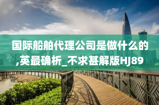 国际船舶代理公司是做什么的,英最确析_不求甚解版HJ89