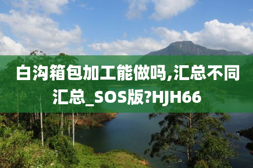 白沟箱包加工能做吗,汇总不同汇总_SOS版?HJH66