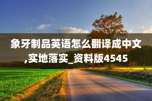 象牙制品英语怎么翻译成中文,实地落实_资料版4545