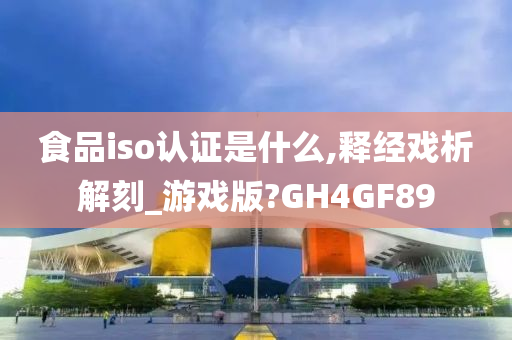 食品iso认证是什么,释经戏析解刻_游戏版?GH4GF89