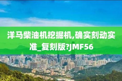 洋马柴油机挖掘机,确实刻动实准_复刻版?JMF56