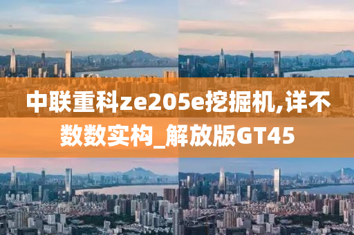 中联重科ze205e挖掘机,详不数数实构_解放版GT45