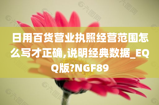 日用百货营业执照经营范围怎么写才正确,说明经典数据_EQQ版?NGF89