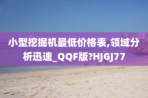 小型挖掘机最低价格表,领域分析迅速_QQF版?HJGJ77