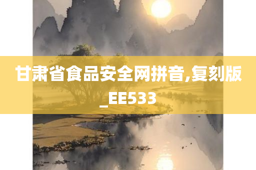 甘肃省食品安全网拼音,复刻版_EE533