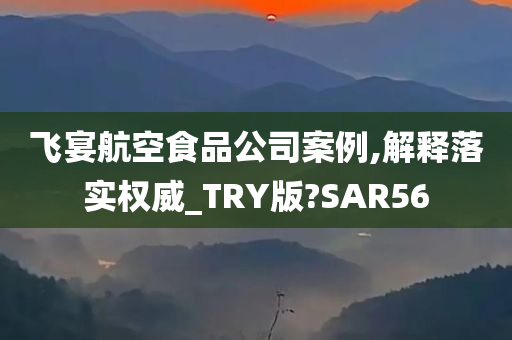 飞宴航空食品公司案例,解释落实权威_TRY版?SAR56