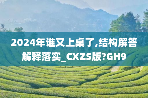 2024年谁又上桌了,结构解答解释落实_CXZS版?GH9