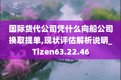 国际货代公司凭什么向船公司换取提单,现状评估解析说明_Tizen63.22.46