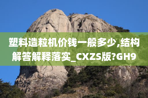 塑料造粒机价钱一般多少,结构解答解释落实_CXZS版?GH9