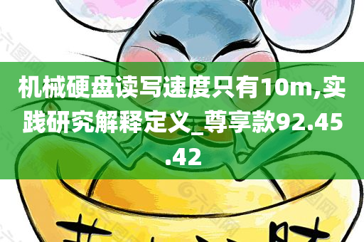 机械硬盘读写速度只有10m,实践研究解释定义_尊享款92.45.42