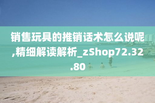 销售玩具的推销话术怎么说呢,精细解读解析_zShop72.32.80