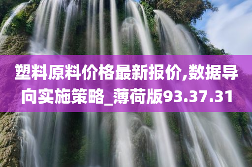 塑料原料价格最新报价,数据导向实施策略_薄荷版93.37.31