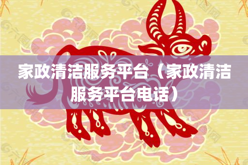 家政清洁服务平台（家政清洁服务平台电话）