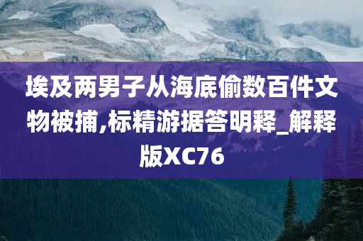 埃及两男子从海底偷数百件文物被捕,标精游据答明释_解释版XC76