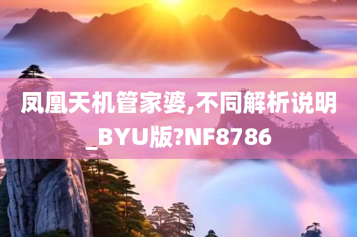 凤凰天机管家婆,不同解析说明_BYU版?NF8786