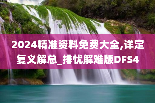 2024精准资料免费大全,详定复义解总_排忧解难版DFS4