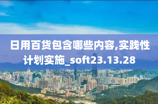 日用百货包含哪些内容,实践性计划实施_soft23.13.28