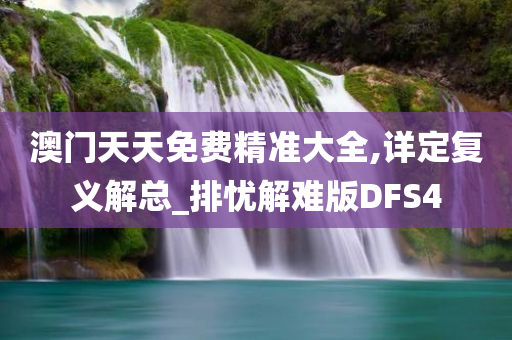 澳门天天免费精准大全,详定复义解总_排忧解难版DFS4