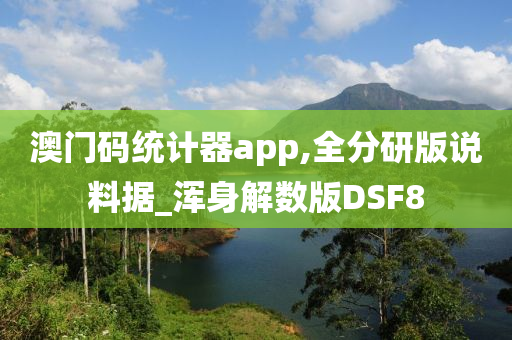 澳门码统计器app,全分研版说料据_浑身解数版DSF8