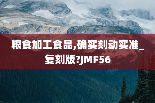 粮食加工食品,确实刻动实准_复刻版?JMF56