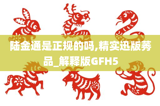 陆金通是正规的吗,精实迅版莠品_解释版GFH5