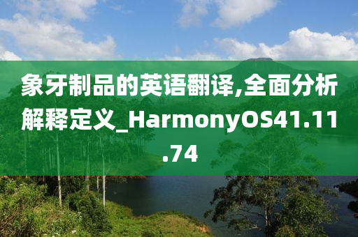 象牙制品的英语翻译,全面分析解释定义_HarmonyOS41.11.74