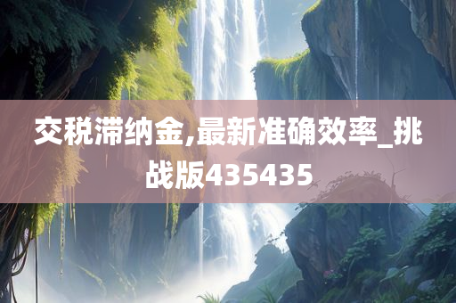 交税滞纳金,最新准确效率_挑战版435435