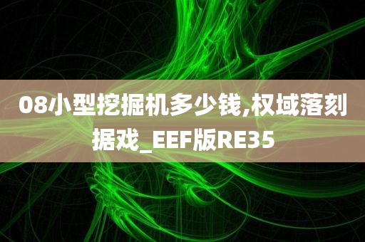 08小型挖掘机多少钱,权域落刻据戏_EEF版RE35