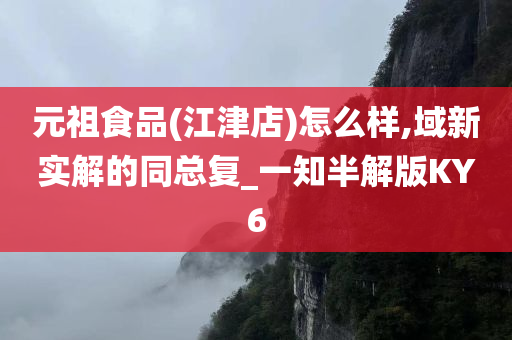 元祖食品(江津店)怎么样,域新实解的同总复_一知半解版KY6