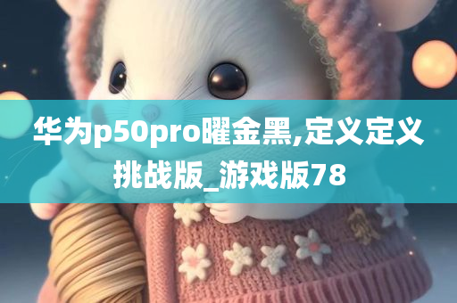 华为p50pro曜金黑,定义定义挑战版_游戏版78