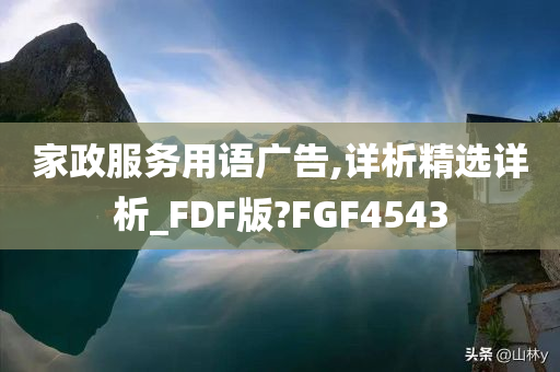 家政服务用语广告,详析精选详析_FDF版?FGF4543