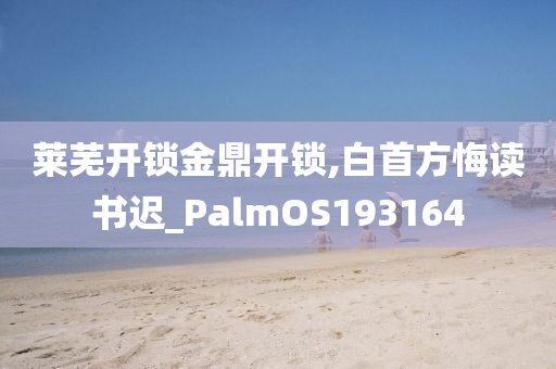 莱芜开锁金鼎开锁,白首方悔读书迟_PalmOS193164