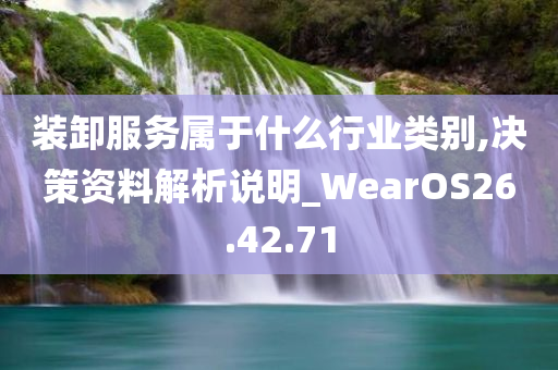 装卸服务属于什么行业类别,决策资料解析说明_WearOS26.42.71