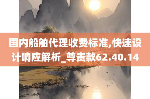 国内船舶代理收费标准,快速设计响应解析_尊贵款62.40.14