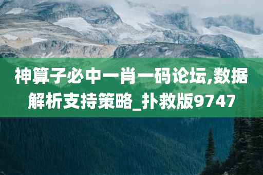 神算子必中一肖一码论坛,数据解析支持策略_扑救版9747