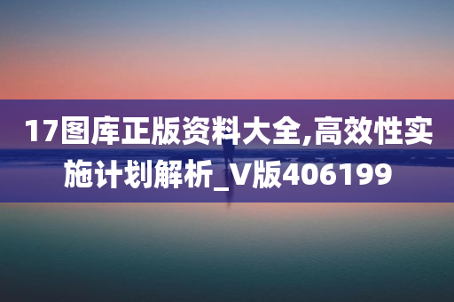 17图库正版资料大全,高效性实施计划解析_V版406199