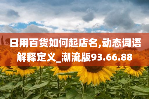 日用百货如何起店名,动态词语解释定义_潮流版93.66.88