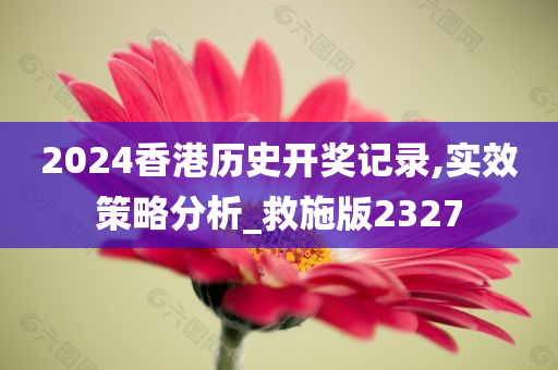 2024香港历史开奖记录,实效策略分析_救施版2327