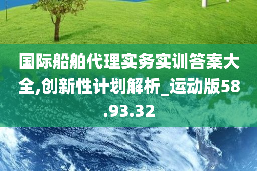 国际船舶代理实务实训答案大全,创新性计划解析_运动版58.93.32